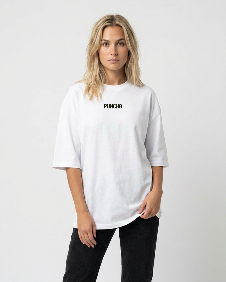 Beyaz Kadın Oversize T-Shirt