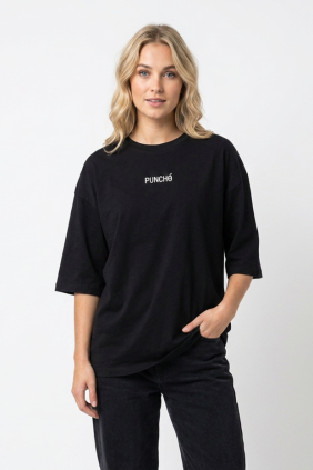 Siyah Kadın Oversize T-Shirt