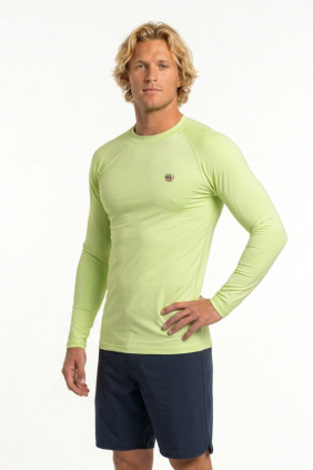 Slim Fit Erkek Surf Rashguard Yeşil