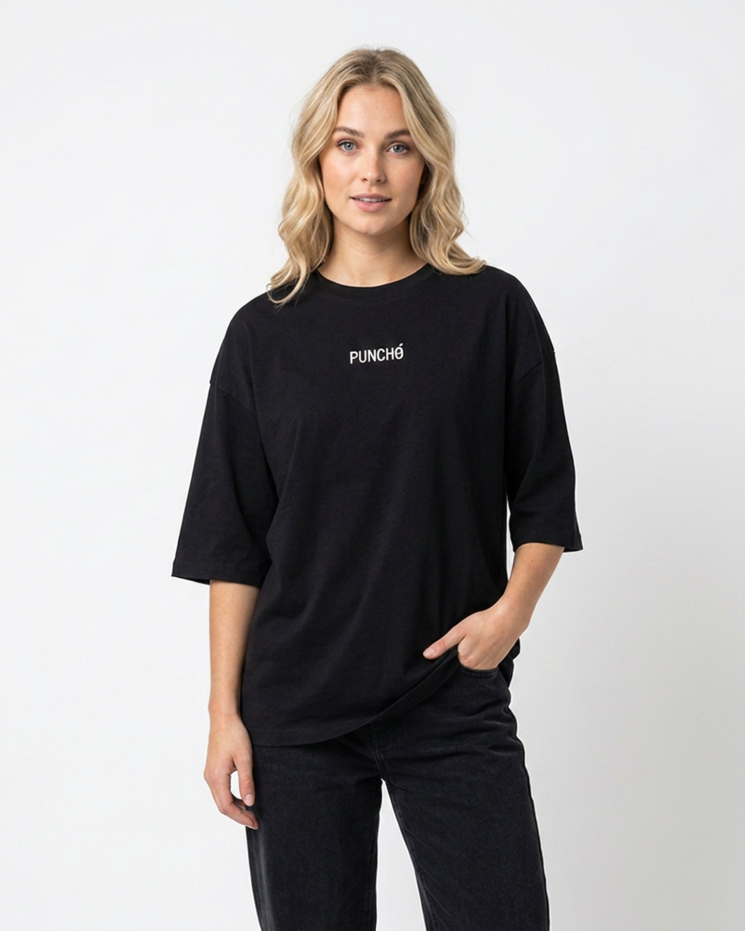 Siyah Kadın Oversize T-Shirt